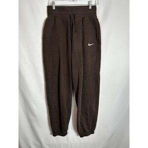 Women's Brown Nike Phoenix Fleece Oversized Sweatpants Joggers Travis Size S